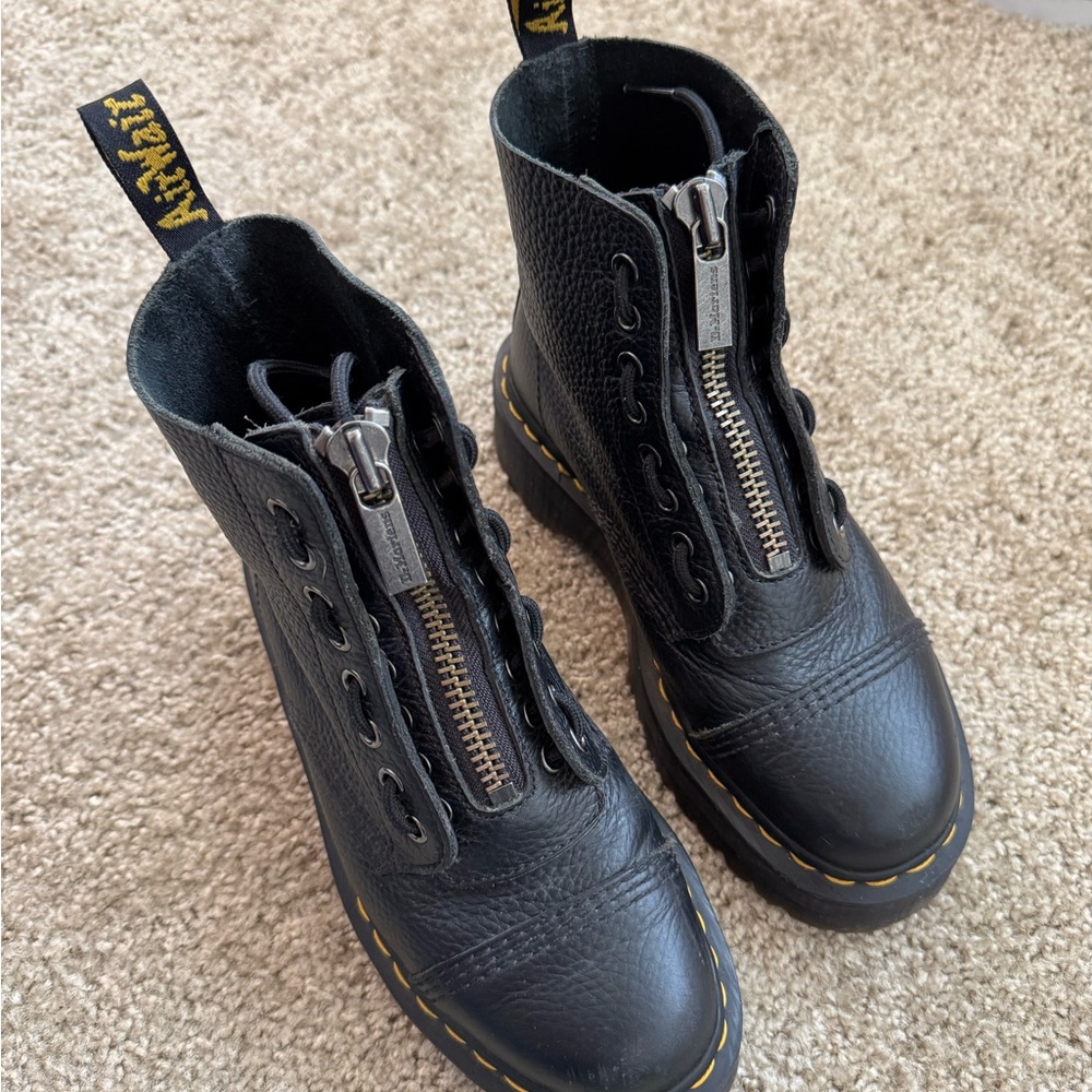 Dr. Martens SINCLAIR MILLED NAPPA LEATHER PLATFORM BOOTS